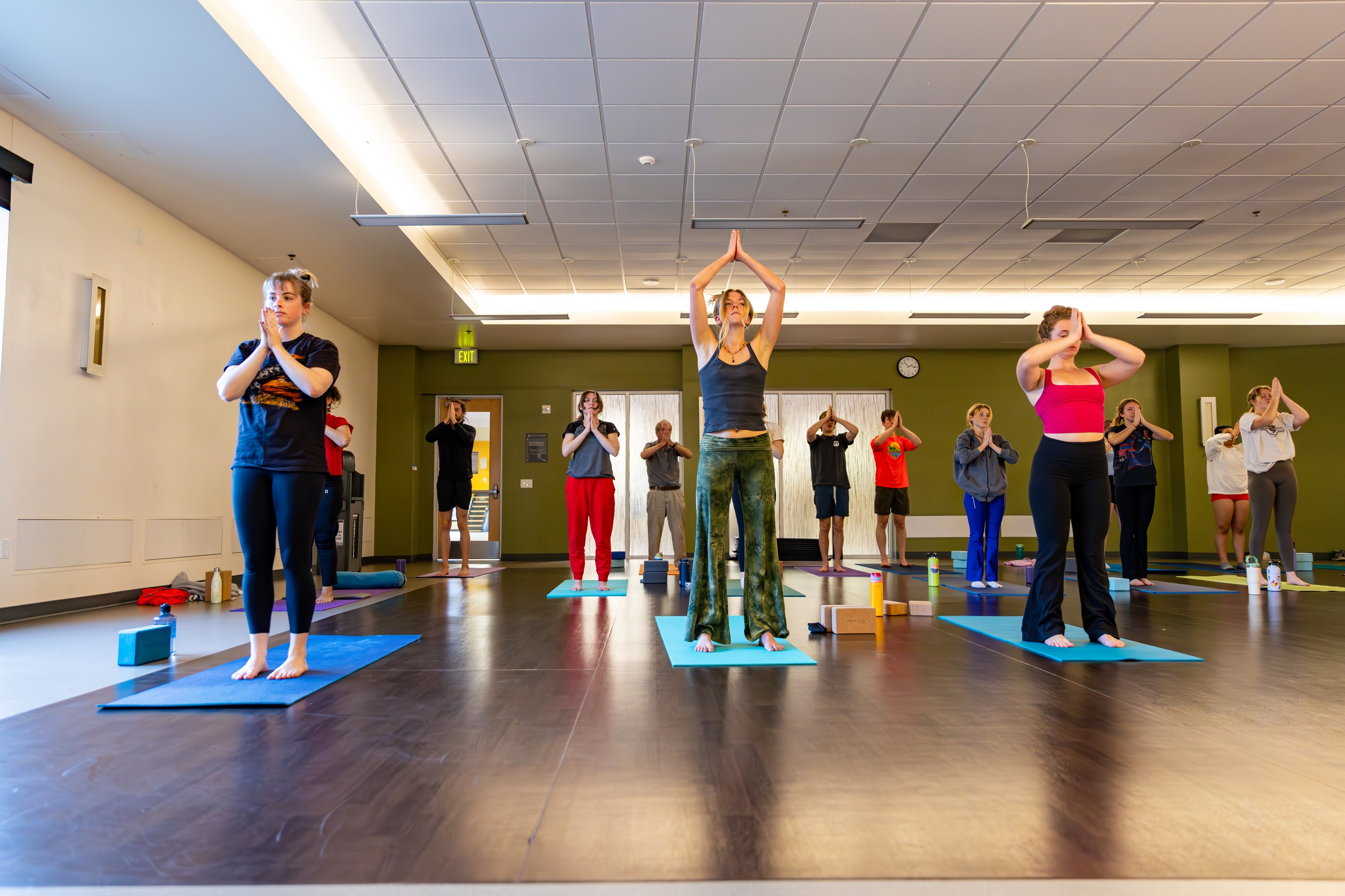 Yoga class in the Rec Center