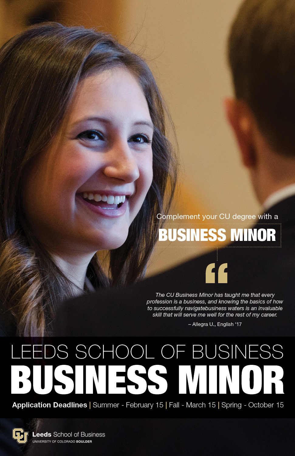 CU Leeds Business Minor poster