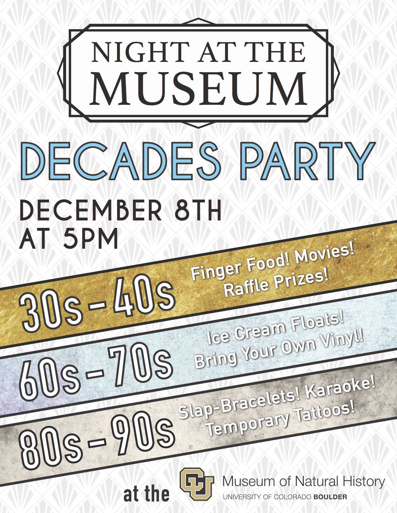 Night at the Museum: Decades Party Dec. 8 at 5 p.m.
