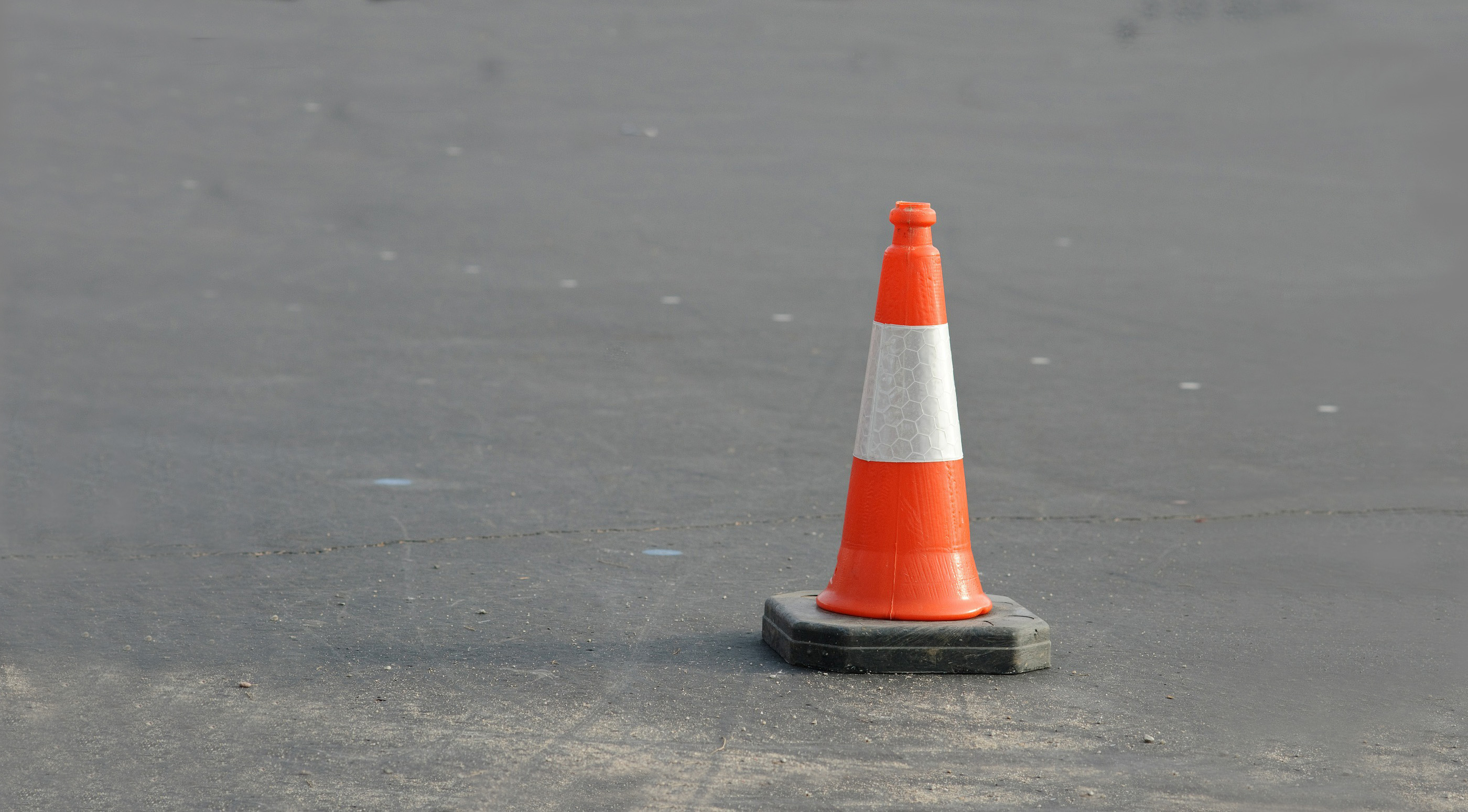 Orange traffic cone