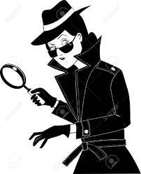 Illustration of female detective