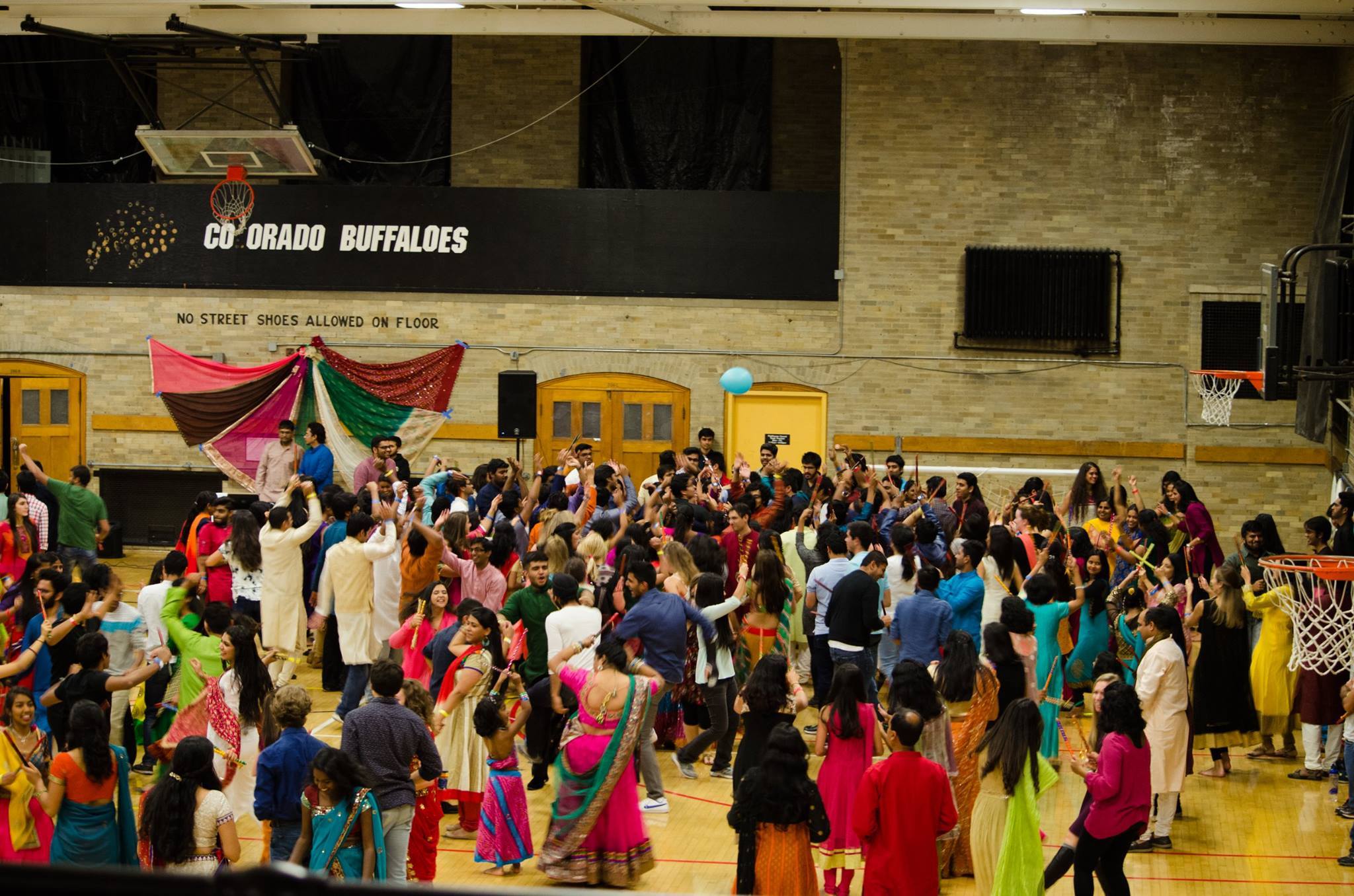 Participants at the annual Indian dance night Dandiya