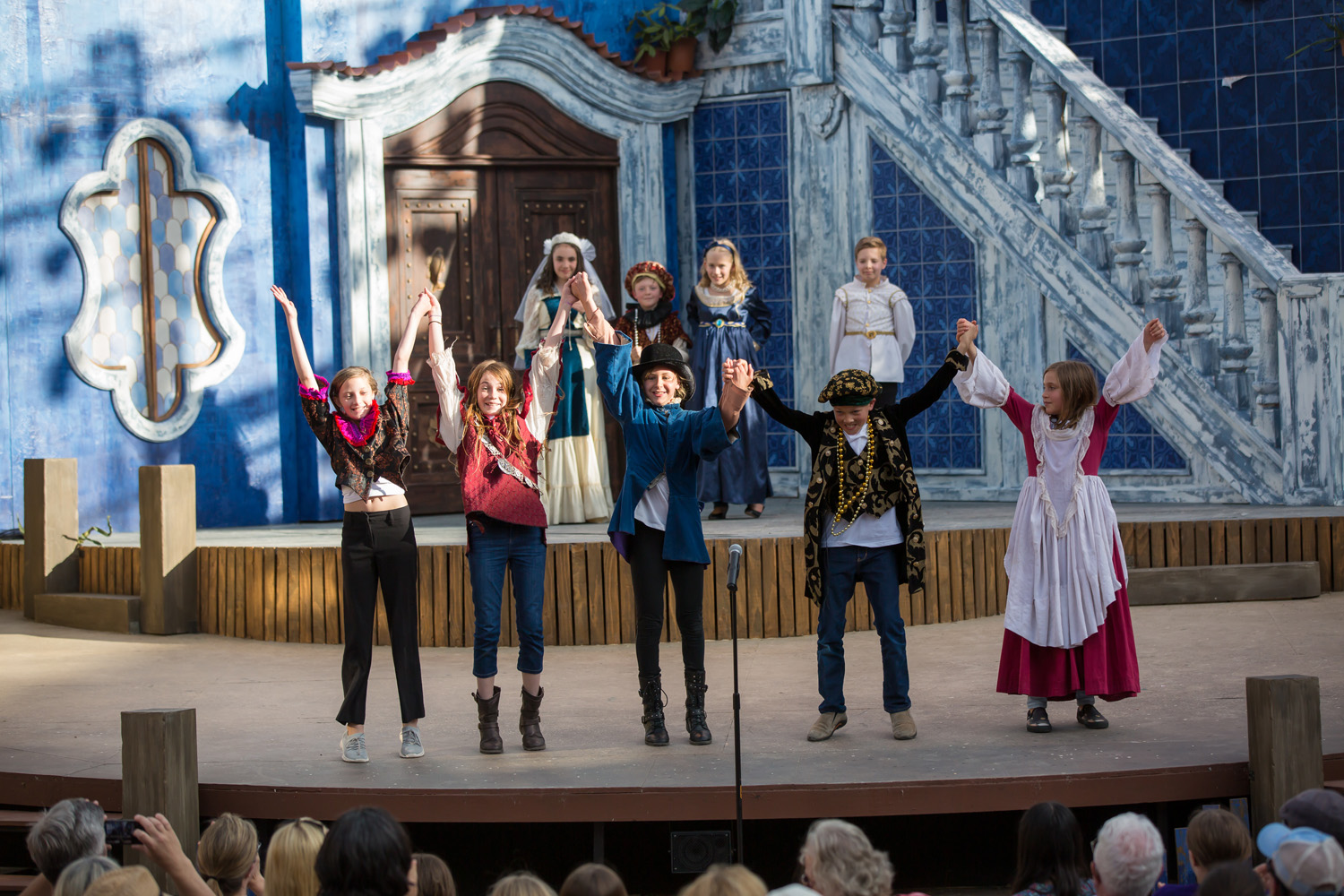 Shakespeare’s Sprites curtain call on stage
