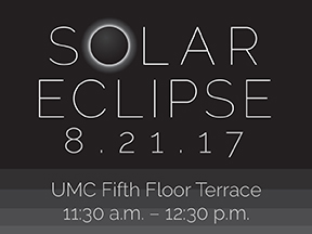Solar Eclipse 8/21/17 at the UMC fifth-floor terrace