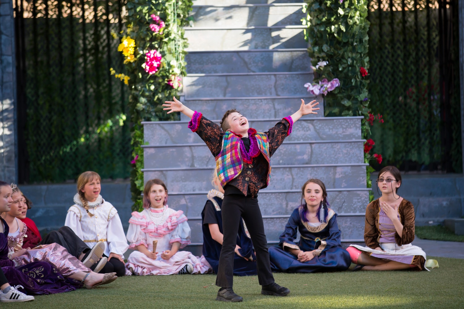 Kids perform Shakespeare on stage